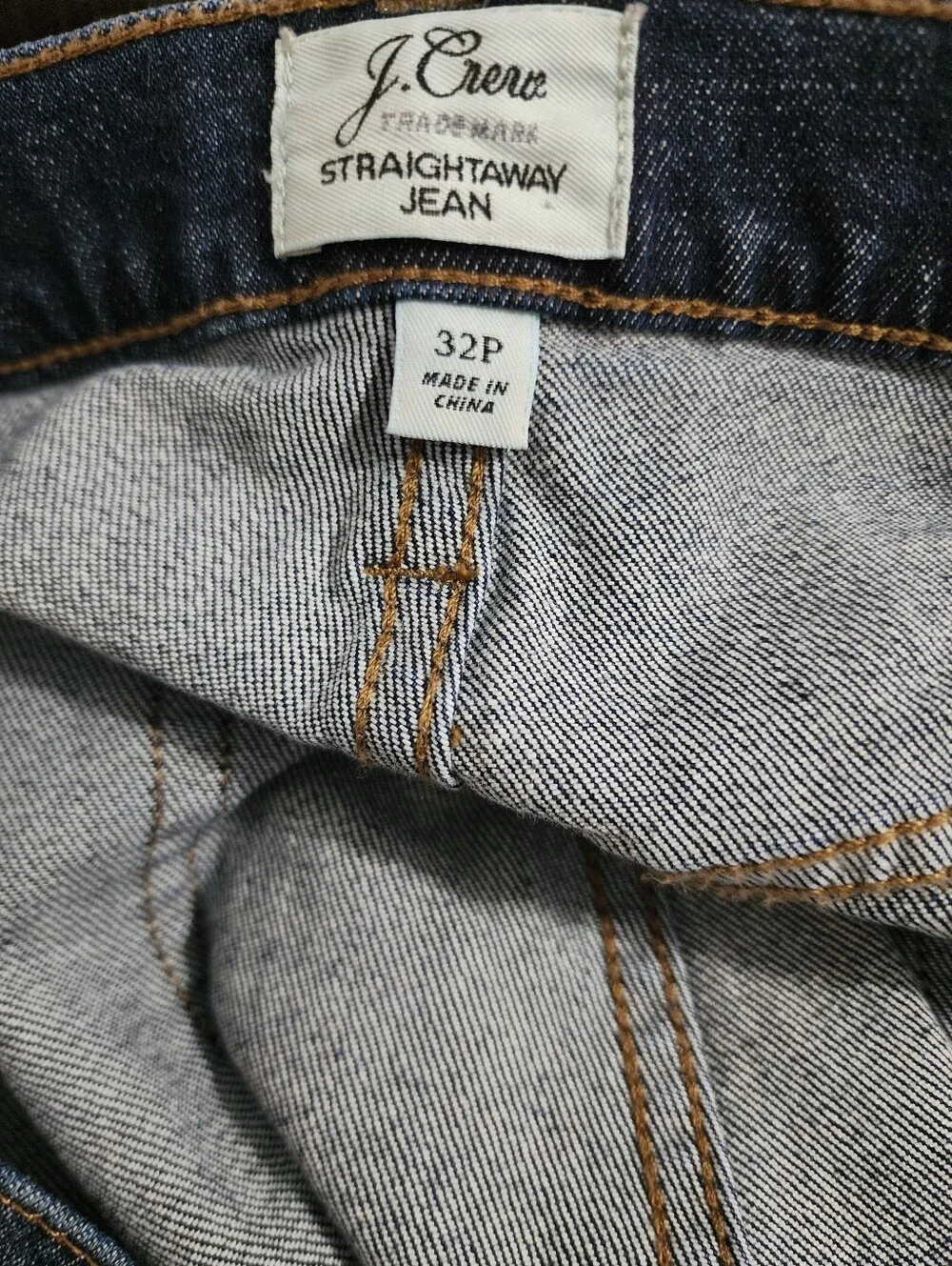 J.Crew Womens Straightaway Jean Denim Jeans Button Fly Stretch 32 Petite 32P